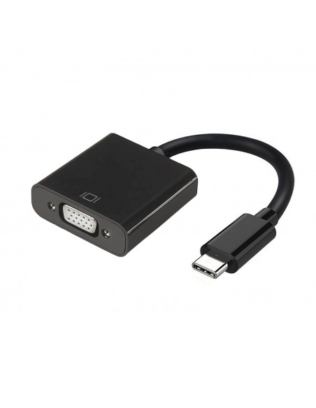 AISENS CONVERSOR USB-C A VGA, USB-C M-HDB15 H, NEGRO, 15CM