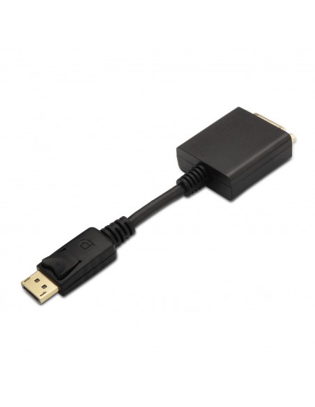 AISENS A125-0133 adaptador de cable de vídeo 0,15 m DisplayPort DVI Negro