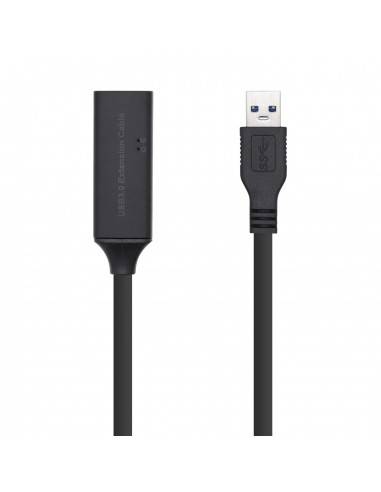 AISENS Cable USB 3.0 Prolongador Con Amplificador, Tipo A M-A H, Negro, 5.0m