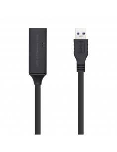 AISENS Cable USB 3.0 Prolongador con amplificador y alim., Tipo A M-A H, Negro, 15m