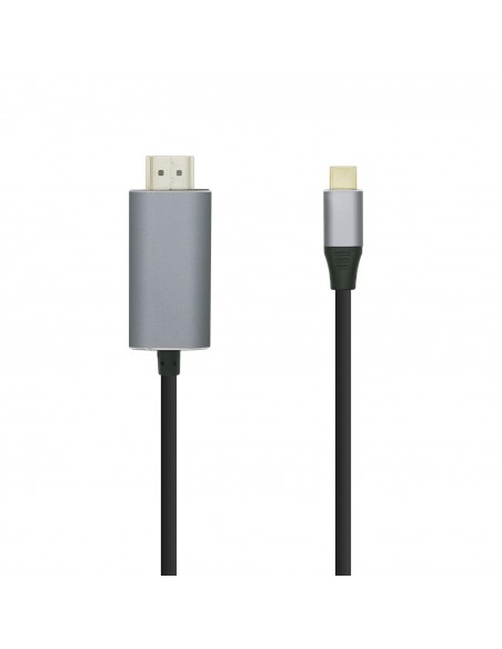 AISENS Cable conversor USB-C a HDMI 4K@60HZ, USB-C M-HDMI M, Negro, 0.8m