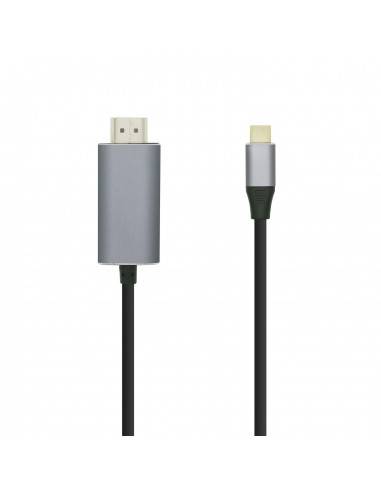AISENS Cable conversor USB-C a HDMI 4K@60HZ, USB-C M-HDMI M, Negro, 1.8m