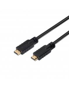 AISENS Cable HDMI V2.0 Premium alta velocidad   HEC 4k@60Hz 18Gbps con repetidor, A M-A M, Negro, 15 m