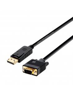 AISENS A125-0365 adaptador de cable de vídeo 2 m DisplayPort VGA D-SUB Negro