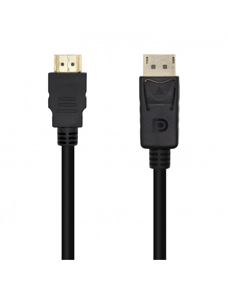 AISENS Cable Conversor DisplayPort A HDMI, DP M-HDMI M, Negro, 1.0m