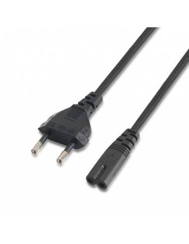 AISENS A132-0173 cable de transmisión Negro 1,5 m CEE7 7 C7 acoplador