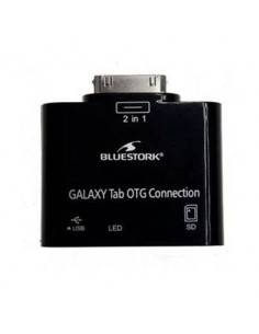 Bluestork BS-GAL-RDR SD cambiador de género para cable Samsung 30-pin USB 2.0 SD Card Negro