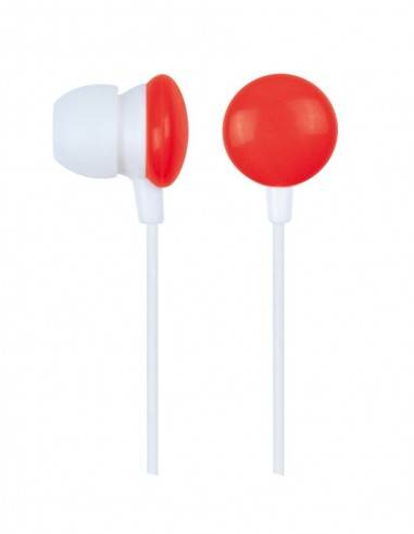 Gembird MHP-EP-001-R auricular y casco Auriculares Dentro de oído Conector de 3,5 mm Rojo, Blanco