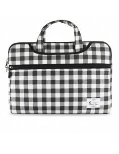 e-Vitta Chequered maletines para portátil 35,6 cm (14") Funda Negro, Blanco