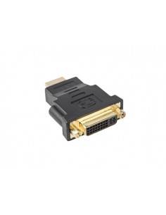 Lanberg AD-0014-BK cambiador de género para cable HDMI DVI-D (F) (24 + 5) Negro