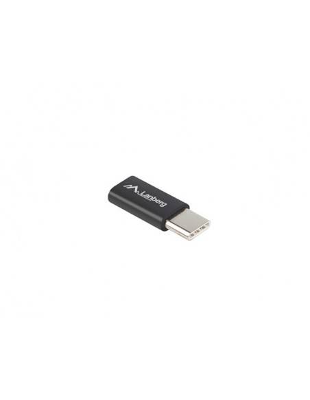 Lanberg AD-UC-UM-02 cambiador de género para cable USB 2.0 Type C Micro-USB 2.0 Type B Negro