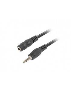 Lanberg CA-MJFJ-10CC-0050-BK cable de audio 5 m 3,5mm Negro