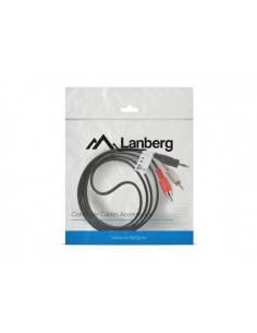 Lanberg CA-MJRC-10CC-0015-BK cable de audio 1,5 m 3,5mm 2 x RCA Negro