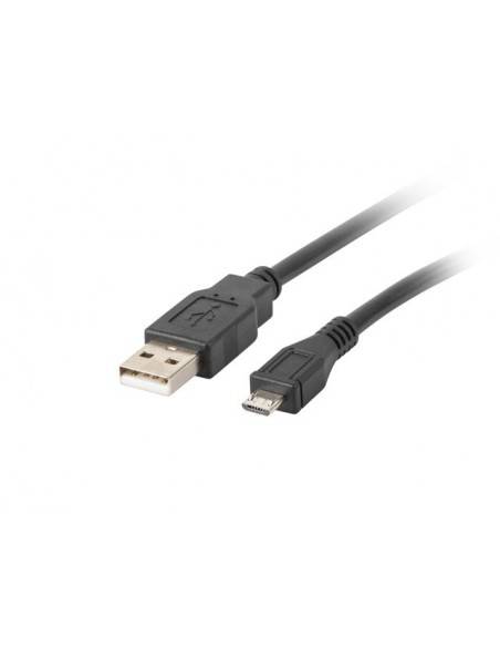 Lanberg CA-USBM-10CC-0018-BK cable USB 1,8 m USB 2.0 Micro-USB B USB A Negro