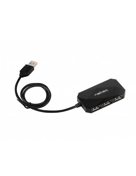 NATEC NHU-0647 hub de interfaz USB 2.0 480 Mbit s Negro