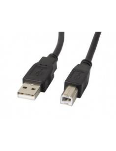 Lanberg CA-USBA-10CC-0005-BK cable USB 0,5 m USB 2.0 USB B Negro