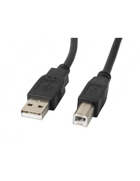 Lanberg CA-USBA-10CC-0050-BK cable USB 5 m USB 2.0 USB B Negro