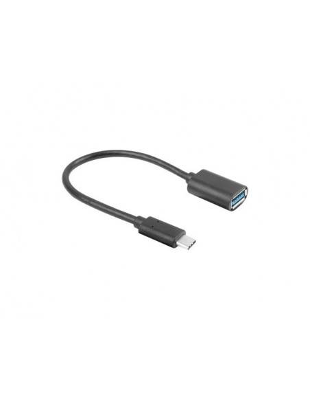 Lanberg AD-UC-UA-04 cable USB 0,15 m USB 3.2 Gen 1 (3.1 Gen 1) USB A USB C Negro