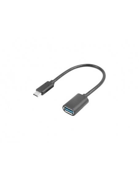 Lanberg AD-UC-UA-04 cable USB 0,15 m USB 3.2 Gen 1 (3.1 Gen 1) USB A USB C Negro