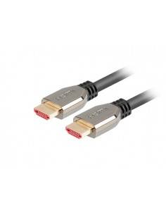 Lanberg CA-HDMI-30CU-0010-BK cable HDMI 1 m HDMI tipo A (Estándar) Negro, Plata