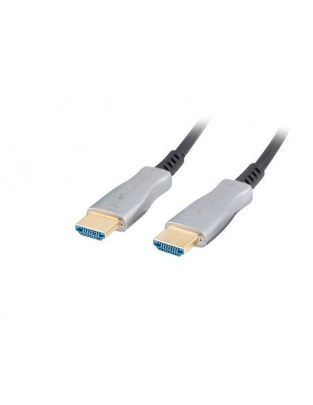 Lanberg CA-HDMI-20FB-0400-BK cable HDMI 40 m HDMI tipo A (Estándar) Negro, Plata