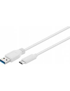 Goobay 67188 cable USB 1 m USB 3.2 Gen 1 (3.1 Gen 1) USB C USB A Blanco