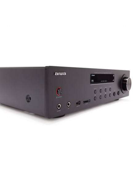 Aiwa AMU-120BTBK amplificador de audio 2.0 canales Hogar Negro