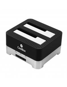 CoolBox DuplicatorDock 2 USB 3.2 Gen 1 (3.1 Gen 1) Type-B Negro, Plata
