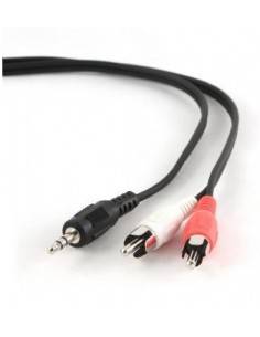 Gembird 5m, 3.5mm 2xRCA, M M cable de audio 3,5mm Negro, Rojo, Blanco