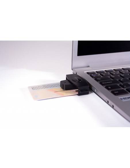 CoolBox CSI-680 lector de tarjeta inteligente Interior   exterior USB 2.0 Negro