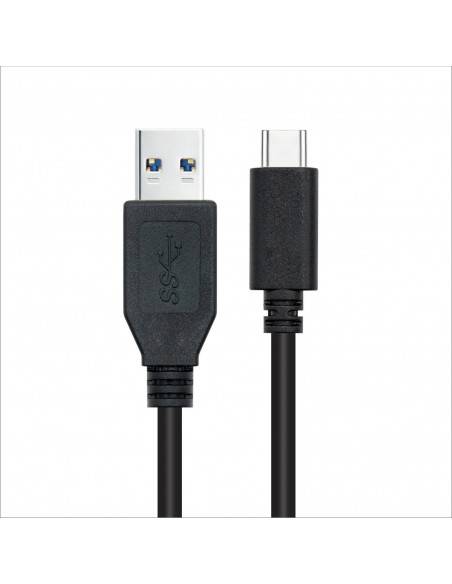 Nanocable Cable USB 3.1 Gen2 10Gbps 3A, tipo USB-C M-A M, negro, 1.5 m