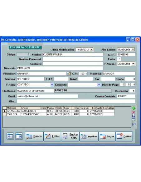 Solinsur SOFTWARE AUTOSOF PRO LICENCIA ELECTRONICA GESTION TALLERES