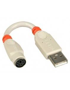 Lindy PS 2 - USB Adapter Cable cable ps 2 0,1 m 6-Pin Mini DIN FM USB-A M Gris