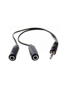 3GO CA102 cable de audio 1,5 m 3,5mm 2 x 3.5mm Negro