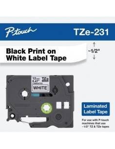 Brother TZe231 cinta para impresora de etiquetas Negro sobre blanco TZe