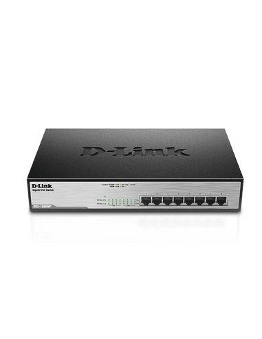 D-Link DGS-1008MP switch No administrado Gigabit Ethernet (10 100 1000) Energía sobre Ethernet (PoE) 1U Negro