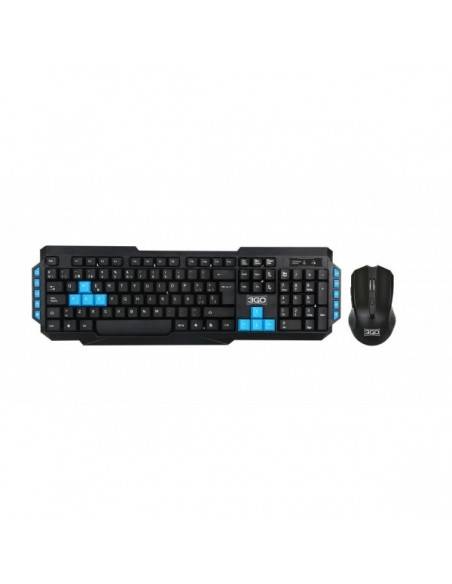 3GO COMBODRILEW2 teclado RF inalámbrico QWERTY Español Negro, Azul
