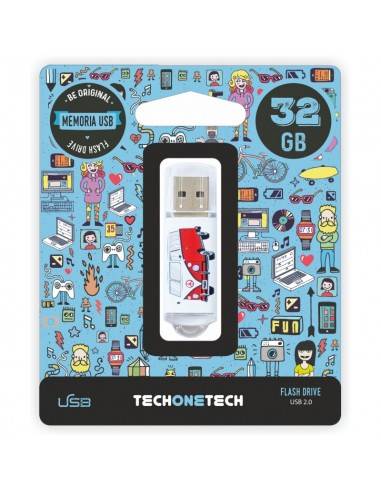 TECH1TECH TEC4004-32 unidad flash USB 32 GB USB tipo A 2.0 Multicolor