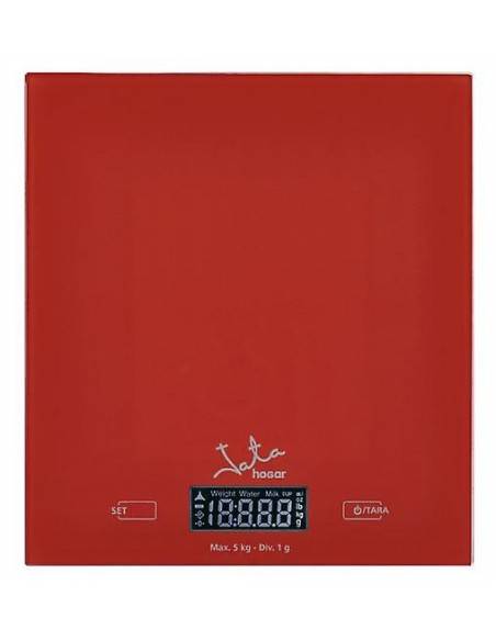 JATA Mod. 729R Rojo Encimera Rectángulo Báscula electrónica de cocina