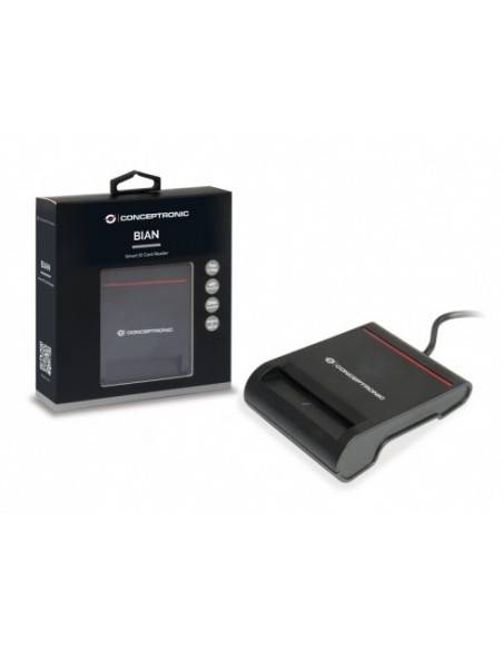 Conceptronic SCR01B lector de tarjeta inteligente USB 2.0 Negro