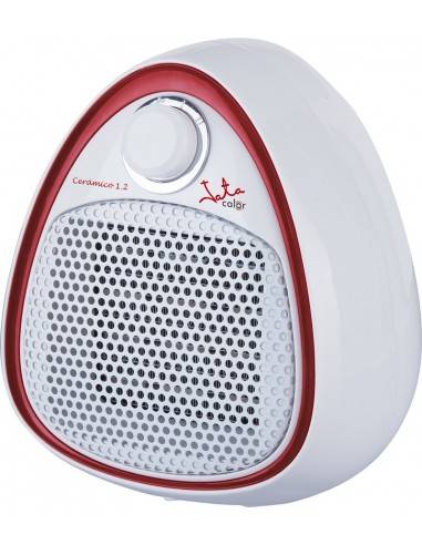 JATA TC73 calefactor eléctrico Interior Rojo, Blanco 1200 W Ventilador eléctrico