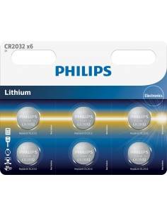 Philips Minicells Pila de botón CR2032P6 01B
