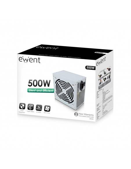 Ewent EW3909 unidad de fuente de alimentación 500 W 20+4 pin ATX ATX Gris