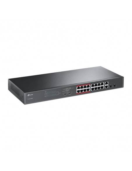 TP-LINK TL-SL1218MP switch Gigabit Ethernet (10 100 1000) Energía sobre Ethernet (PoE) Negro