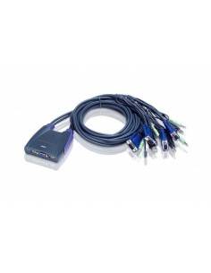 Aten Switch KVM formato cable VGA Audio USB de 4 puertos (0,9m y 1,2m)