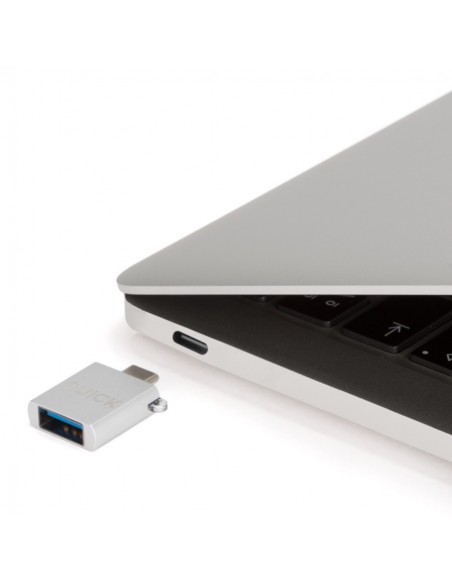 Quick Media QMACUSB cambiador de género para cable USB-C USB-A Blanco