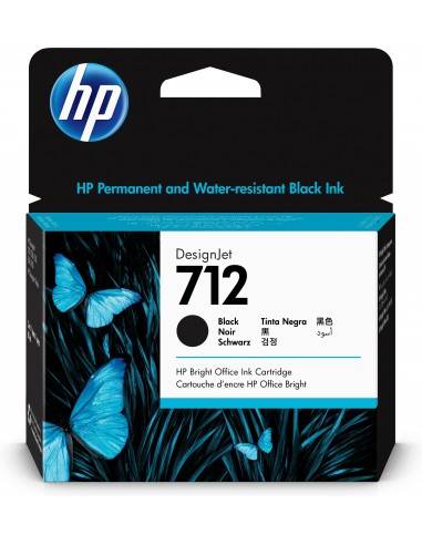 HP Cartucho de Tinta DesignJet 712 negro de 80 ml