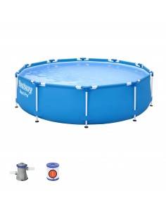Bestway Steel Pro 56679 piscina sobre suelo Piscina con anillo hinchable Círculo Azul