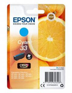Epson Oranges Singlepack Cyan 33 Claria Premium Ink