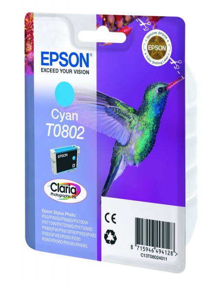 Epson Hummingbird Cartucho T0802 cian
